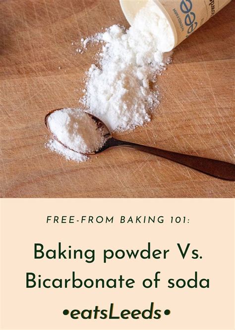 A Spoon With Baking Powder On It And The Words Baking Powder Vs