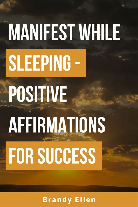 Manifest While Sleeping Positive Affirmations For Success Female Voic
