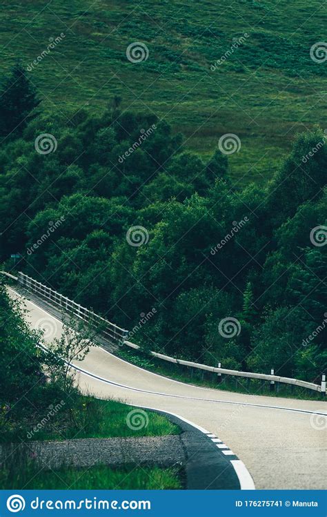 Winding Road In Green Hills Stock Image Image Of Hill Mountain