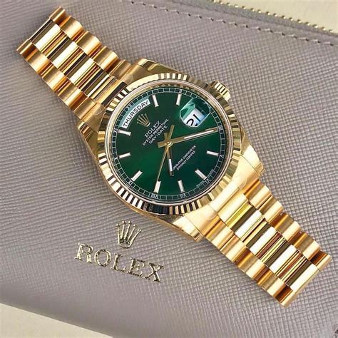 Rolex Day Date In Gold And Green Is Just Perfect 😍