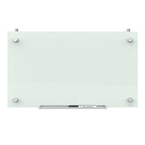 Quartet Glass Whiteboard Magnetic Dry Erase White Board For Cubicle Walls 30 X 18 White
