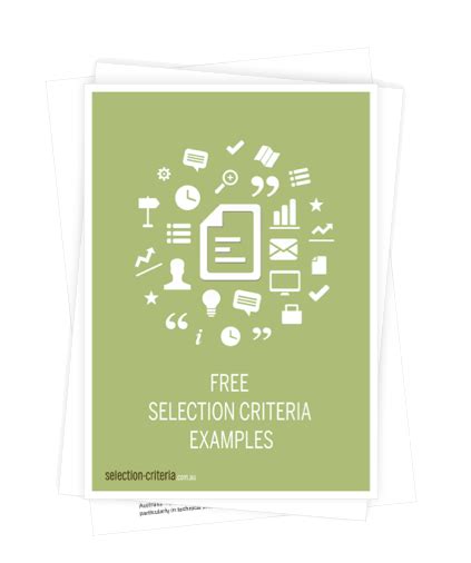 Addressing Selection Criteria Free Selection Criteria Examples