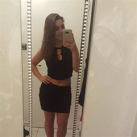 Petite Brunette Ready To Go Out With Her Tight Black Skirt Petite