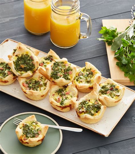 Recept Mini quiches van bladerdeeg met voorjaarskruiden