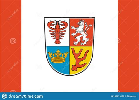Flag Of Spree-Neisse In Brandenburg, Germany Stock Vector ...