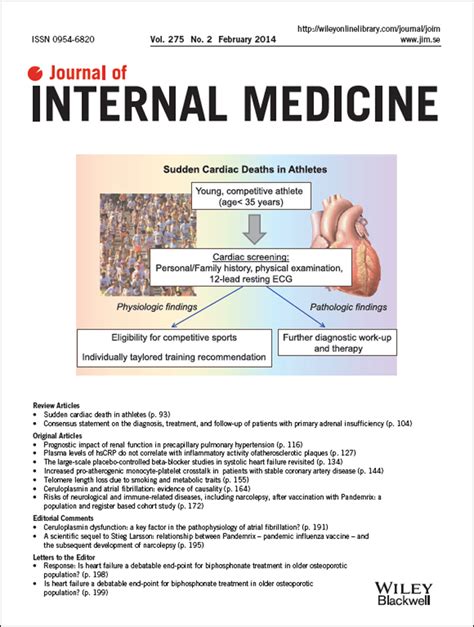 Journal Of Internal Medicine Vol 275 No 2