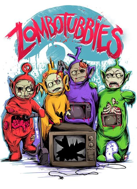 Zombotubbies On Behance Horror Cartoon Teletubbies Zombie Art