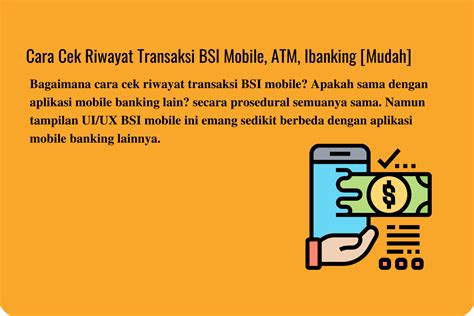 Cara Cek Riwayat Transaksi BSI Mobile ATM Ibanking Mudah