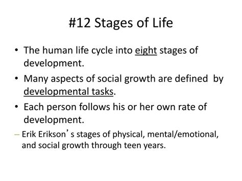 Human Lifespan Development Stages