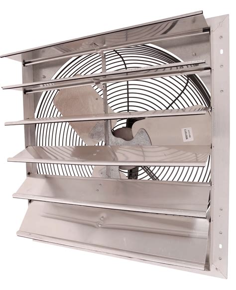 Shutter Mounted Wall Exhaust Fan 24 Inch W 9 Cord And Plug 4450 Cfm 2