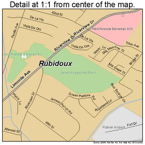 Rubidoux California Street Map 0663260