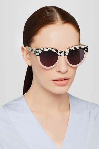 Stella Mccartney Chain Trimmed Cat Eye Acetate Sunglasses Net A Portercom