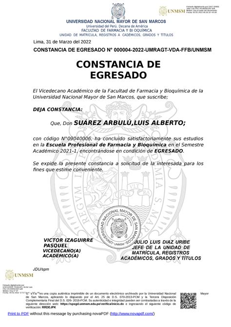 Constancia De Egresado N° 000002 2022 Umragt Vda Ffb Unmsm Firmado