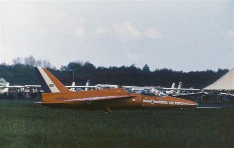 Xr955 Red Arrows Folland Gnat T1 Seen Taxiing At Biggin Hill Air Fair