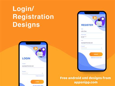 Free Android Login Designs With Xml Source Code Login Design Free