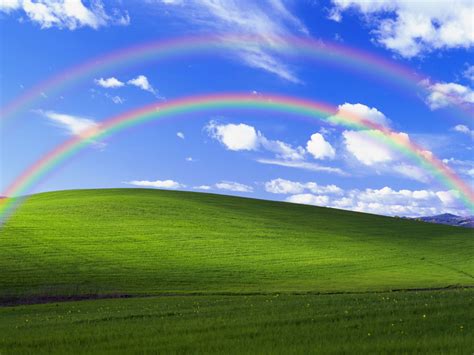 Windows Xp Wallpaper 4k Bliss Landscape Rainbow