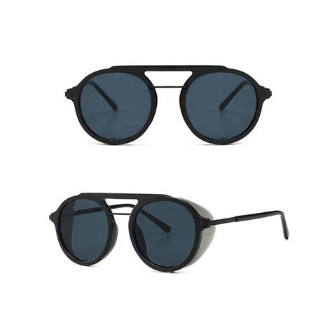 Round Sunglasses With Side Shields Uva And Uvb Protection Gradient Colors Apollobox