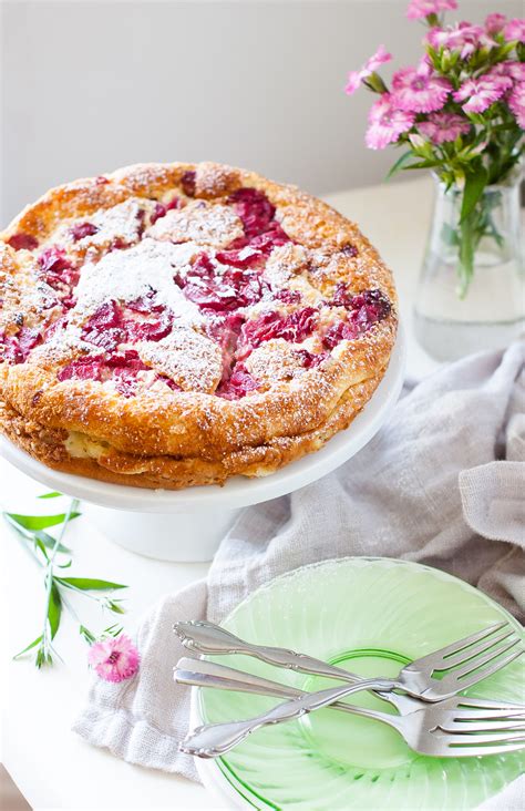 Rhubarb Magic Custard Cake The Kitchen Mccabe