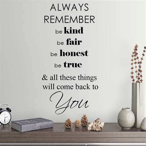 Always Remember Be Kind Be Fairwall Quote Decal Wall Quotes