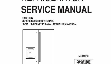 KENMORE 795.77562600 SERVICE MANUAL Pdf Download | ManualsLib