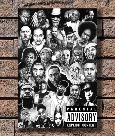 Art Print Poster 14x21 20x30 24x36 Inch Hip Hop Rap Gods Media Rappers