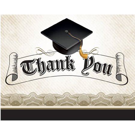If you need some help deciding what details to include, review our tips on announcement etiquette and wording. Cap and Gown Graduation Thank You Notes, 25pk - Walmart.com