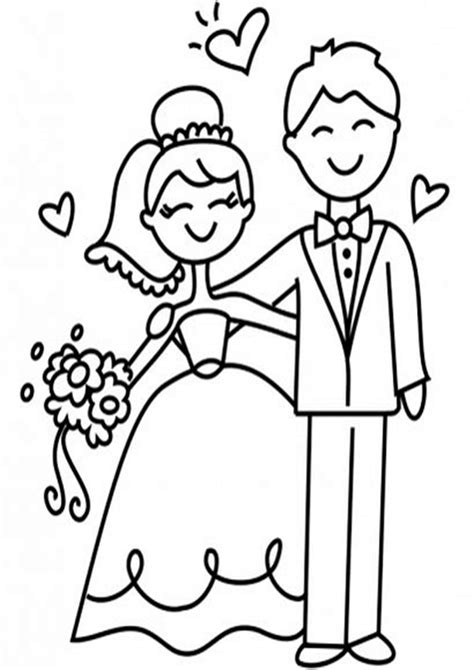 Free And Easy To Print Wedding Coloring Pages Tulamama
