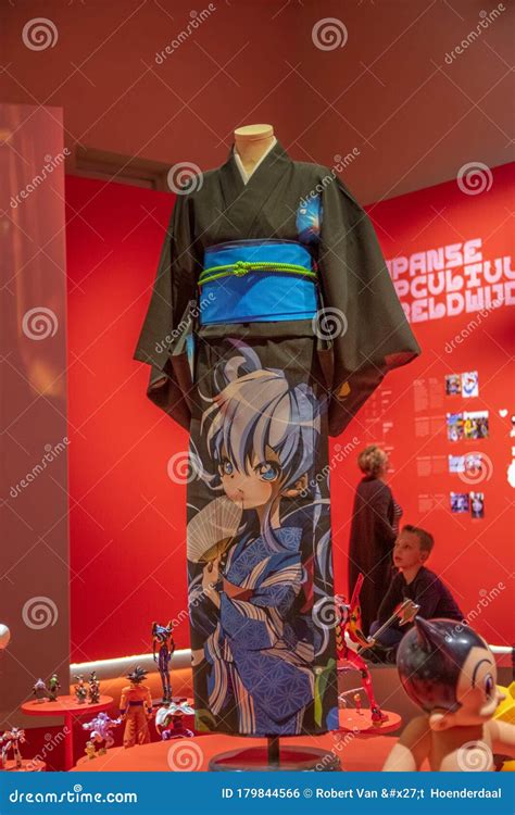 Anime Figure On A Kimono The Cool Japan Exhibition At The Tropenmuseum