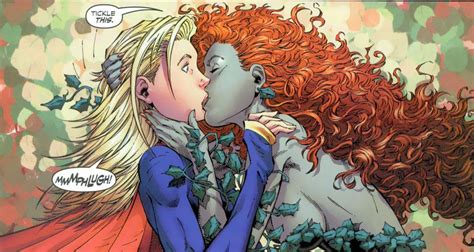 Poison Ivy And Supergirl Kiss Comic Cloudy Girl Pics