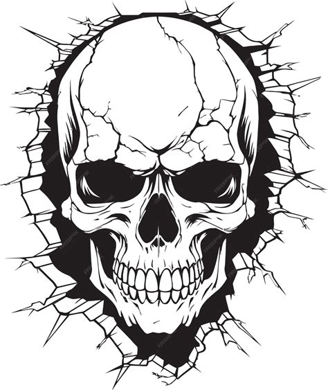 Premium Vector | Eerie awakening the walls intriguing skull emblem