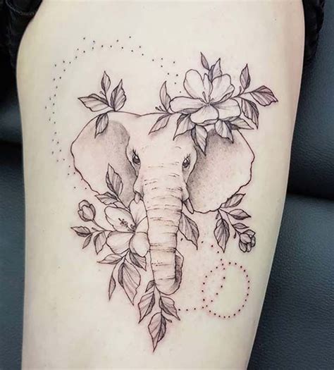 65 Badass Thigh Tattoo Ideas For Women Page 6 Of 6 Stayglam Elephant Thigh Tattoo Floral