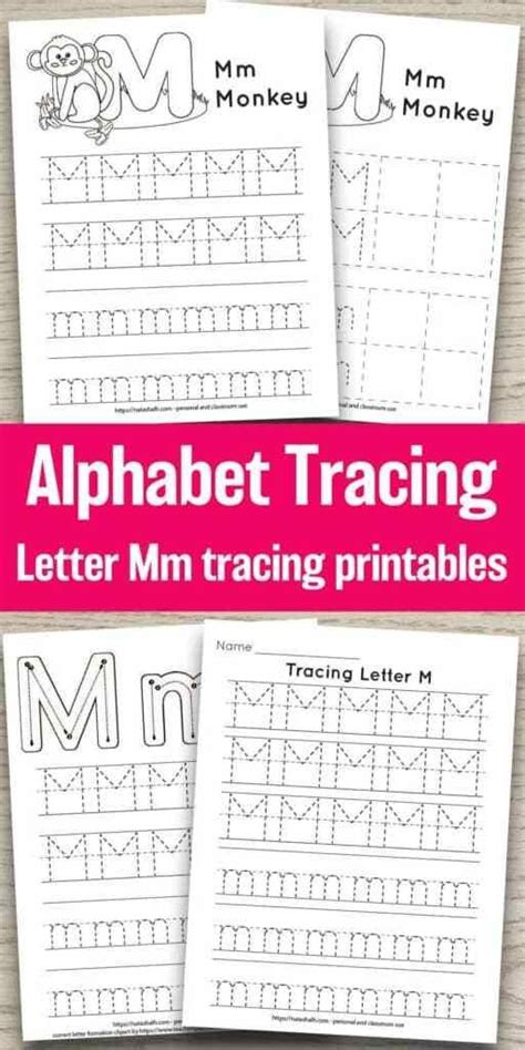 These Free Printable Letter M Tracing Worksheets Feature Uppercase And