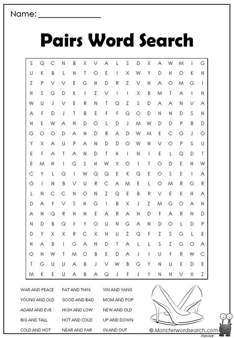 Pairs Word Search Making Words Free Printable Word Searches