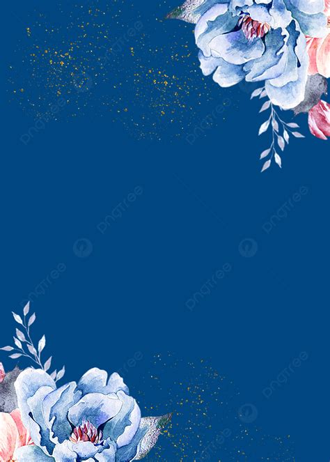 Blue Floral Plant Background Wallpaper Image For Free Download Pngtree