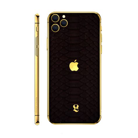24k Gold Burgundy Exotic Python Skin Iphone 11 Pro And 11 Pro Max Leronza