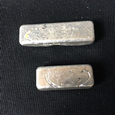 Two Vintage Hand Poured Pure Silver Bars 3029 Grams And 4263 Grams