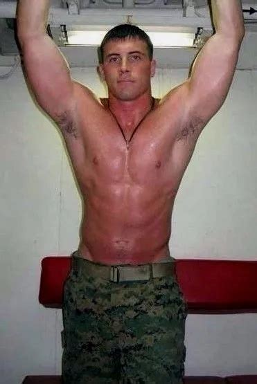 Shirtless Male Athletic Muscular Sweaty Military Beefcake Arm Pit Photo 4x6 F188 Eur 486