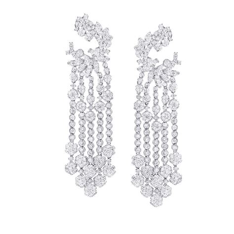 18k Gold Ladies Diamond Dangle Earrings 907ct Modern Diamond Jewelry