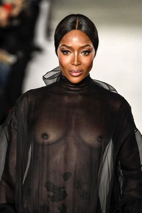Naomi Campbell See Through At Paris Fashion Week Scandal