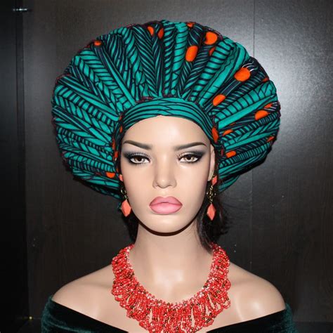 Ankara Fabric Fabric Crown Hat Ready To Wear African Head Tieheadgear Classy Hats