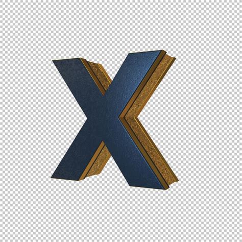 Premium Psd Letter X 3d Render