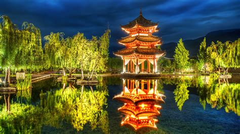 Chinese Pagoda Hd Wallpaper For 1920x1080
