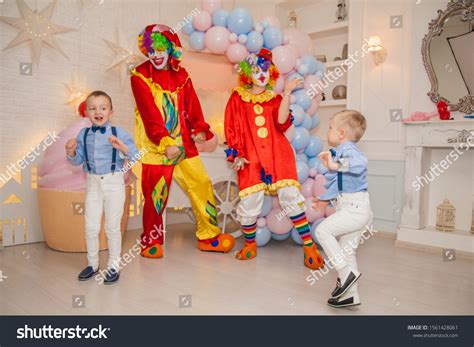 Circus Clowns Birthday Party Little Boy Stock Photo 1561428061