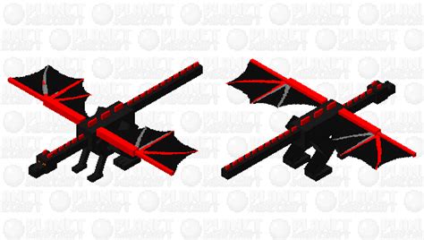 Red Style Ender Dragon Minecraft Mob Skin