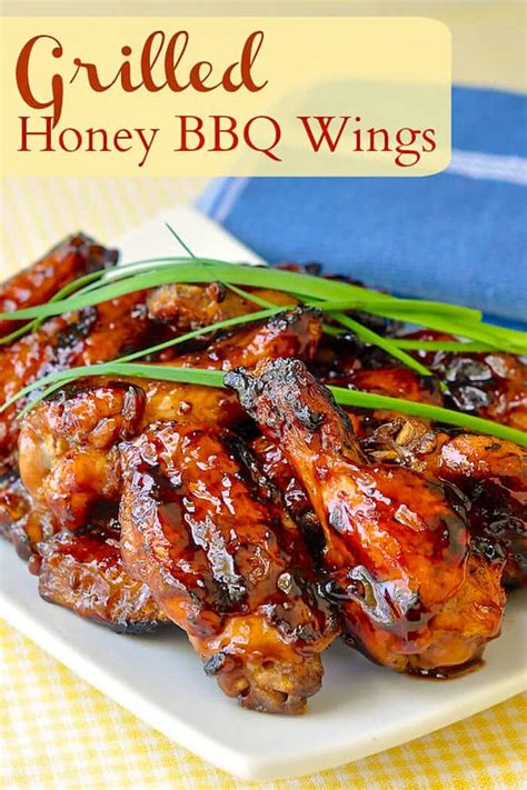 Grilled Honey Barbecue Wings Sweet Sticky Smoky Addictive