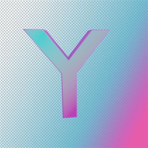 Premium Psd A Colorful Letter Y With