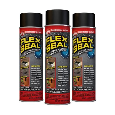 FLEX SEAL FAMILY OF PRODUCTS Flex Seal Black Oz Aerosol Liquid Rubber Sealant Coating