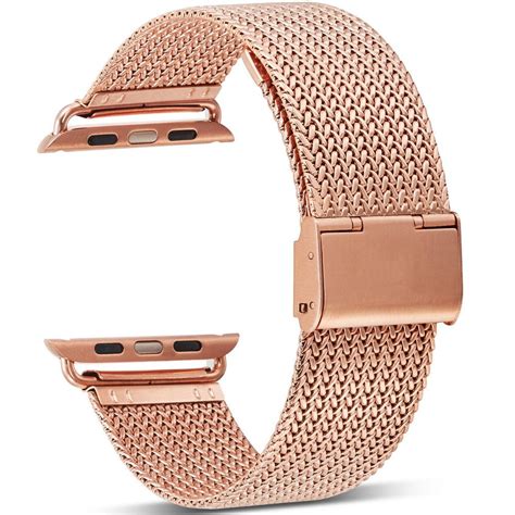 Apple Watch Bands For 424445mm Series Se87654321sport Edition Milanese Loop Rose