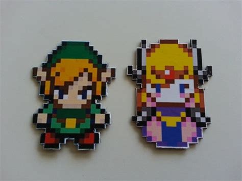 Items Similar To Zelda And Link 8 Bit Pixelated Magnets On Etsy