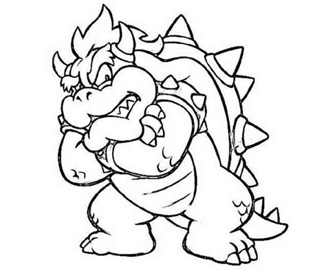 Bowser Coloring Page And Mario Suitable For Students K5 Worksheets